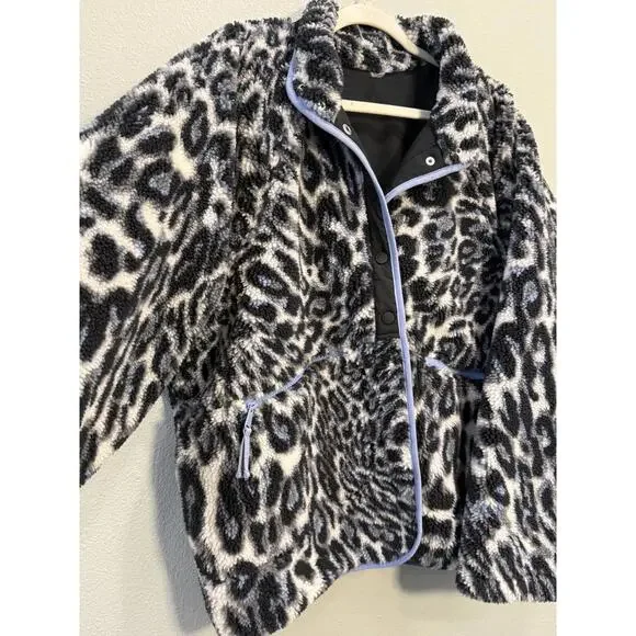 Free People Rocky Ridge Hit The Slopes Cheetah Print Sweater - XL NWOT - Picture 5 of 9